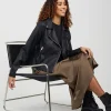 High Shine PU Biker Jacket