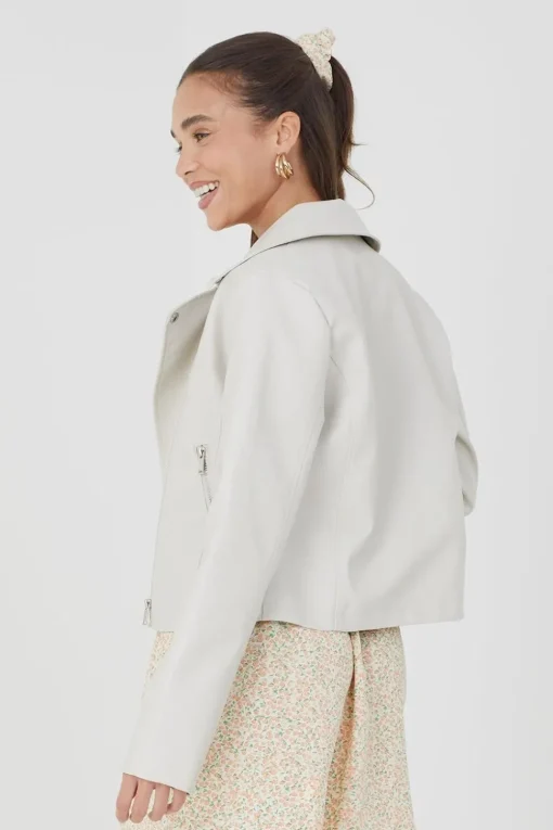 High Shine PU Biker Jacket