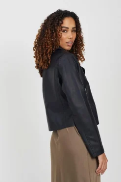 High Shine PU Biker Jacket