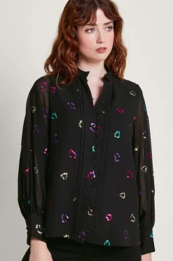 Hope Heart Sequin Blouse