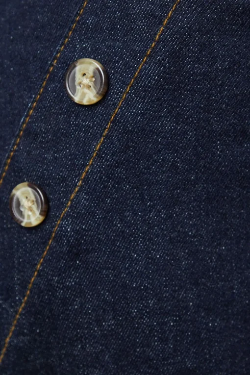 Horn Button Wide Leg Jean