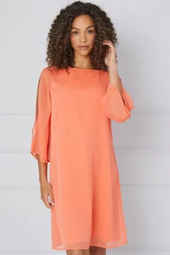 Hotfix V Neck Overlay Dress