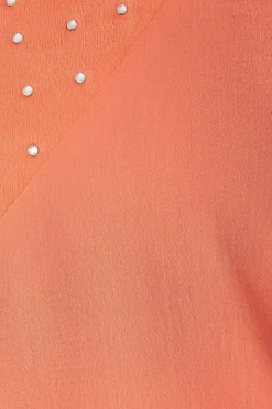 Hotfix V Neck Overlay Dress
