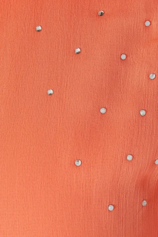 Hotfix V Neck Overlay Dress