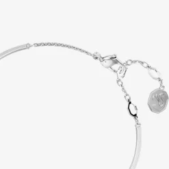 Hyperbola Rhodium Plated White Heart Bangle 5684385