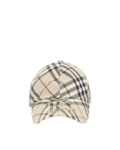 Iconic Archivio Check Baseball Cap with Equestrian Knight Logo