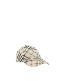 Iconic Archivio Check Baseball Cap with Equestrian Knight Logo