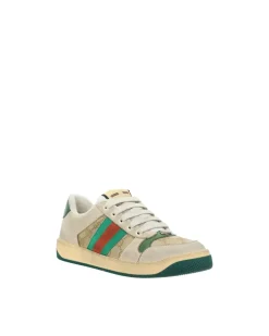 Iconic Monogram Lace-Up Sneakers with Contrasting Leather Patch