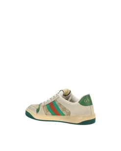 Iconic Monogram Lace-Up Sneakers with Contrasting Leather Patch