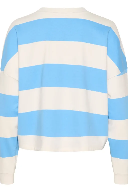 Idahella Long Sleeve Stripe Sweatshirt-Striped