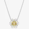 Idyllia Rhodium Plated Yellow Flower Necklace 5679939