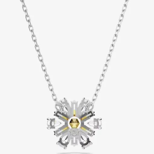 Idyllia Rhodium Plated Yellow Flower Necklace 5679939