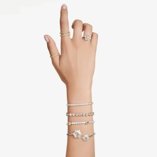 Imber Gold Plated White Crystal Bracelet 5682586