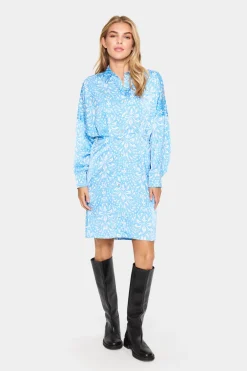 ImenaSZ Above Knee Printed Shirt Dress-