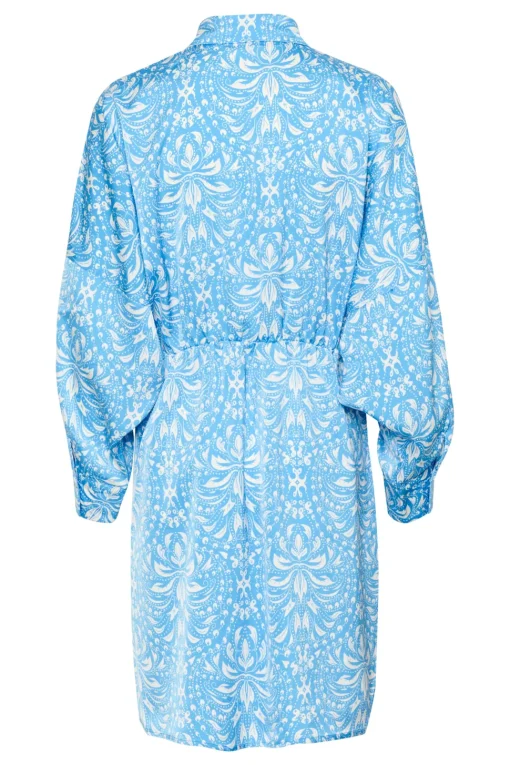 ImenaSZ Above Knee Printed Shirt Dress-