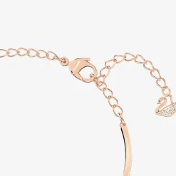 Infinity Heart Two Colour White Crystal Bangle 5518869 M