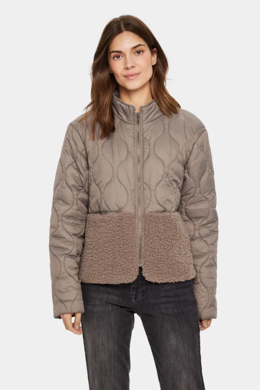IsodoraSZ Quilted Teddy Fabric Jacket-