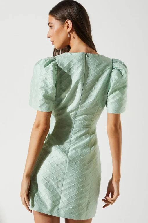 Jacquard Bow Mini Dress