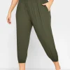 Jersey Cropped Harem Trousers