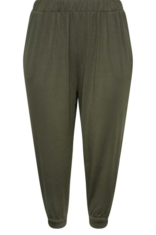 Jersey Cropped Harem Trousers