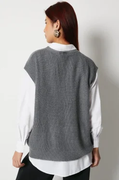 Knitted Button Through Waistcoat