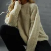 Knitted Crew Neck Oversized Jumper