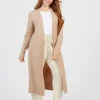 Knitted Dropped Shoulder Maxi Cardigan