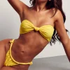 Knot Front Bandeau Bikini Top