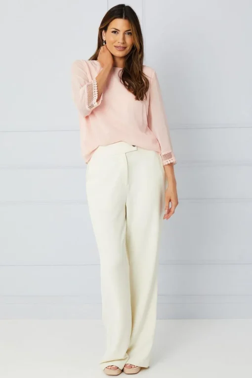 Lace Cuff Overlay Top