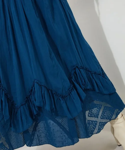 Lace Godet Maxi Skirt