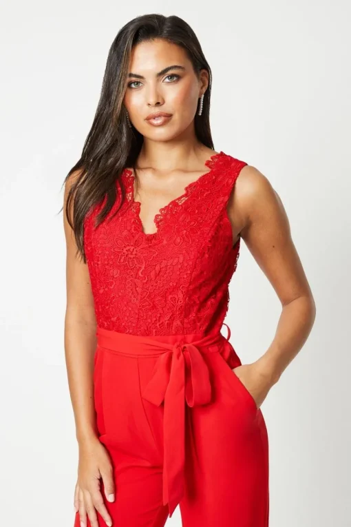Lace Top Jumpsuit