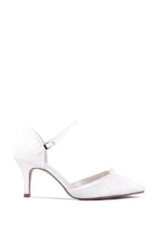 Lace 'Devotion' Mid Heel Stiletto Pointed Shoes