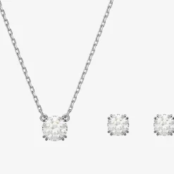 Ladies Constella Rhodium Plated Jewellery Set 5647663