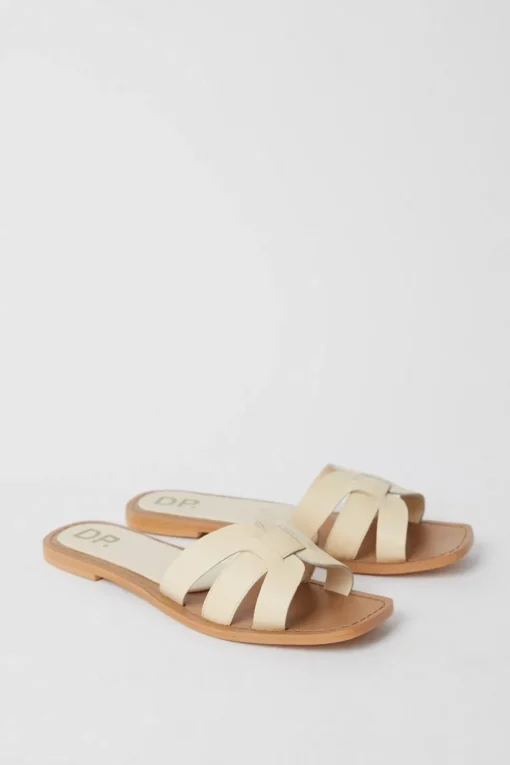 Leather Jemma Woven Sliders
