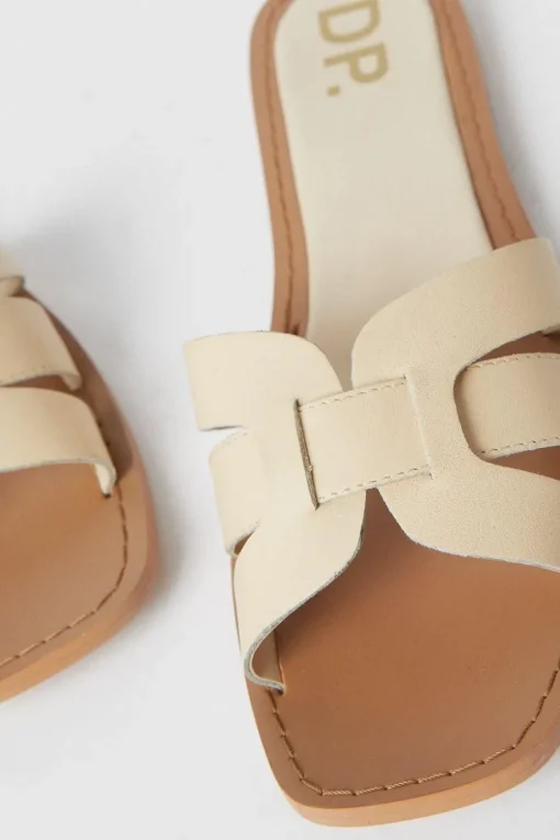 Leather Jemma Woven Sliders
