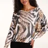Leopard Abstract Fine Knit Jumper