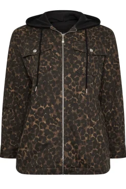 Leopard Print Hooded Shacket