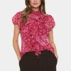 Lilja Short Sleeve Ruffle Blouse-Printed