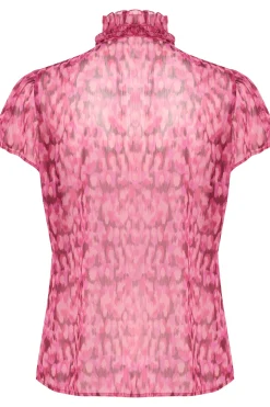 Lilja Short Sleeve Ruffle Blouse-Printed