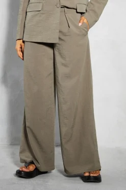 Linen Look Boxy Tailored Trouser