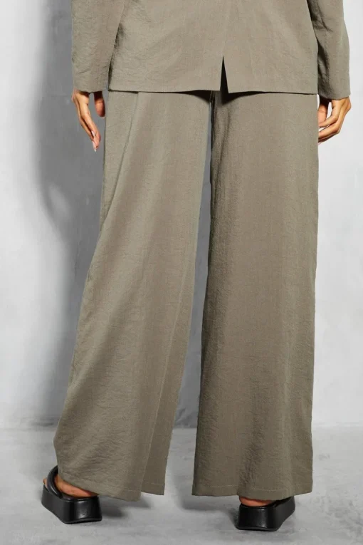 Linen Look Boxy Tailored Trouser