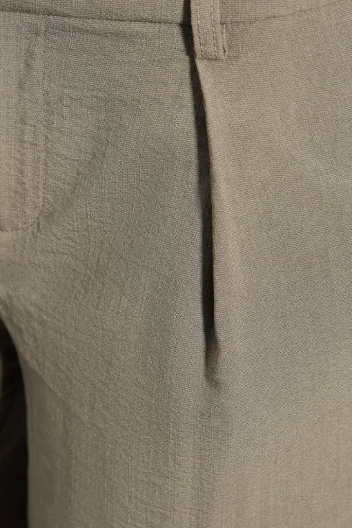 Linen Look Boxy Tailored Trouser