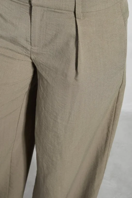 Linen Look Boxy Tailored Trouser