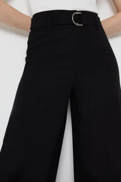 Linen Wide Leg Belted Trouser