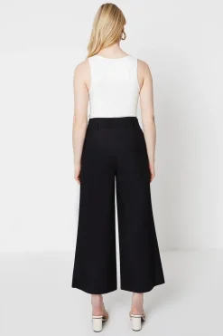 Linen Wide Leg Belted Trouser