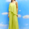 Lisa Tan One Shoulder Pleated Jumpsuit