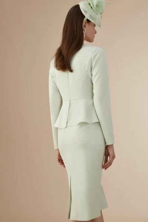 Lisa Tan Rose Detail Long Sleeve Pencil Dress