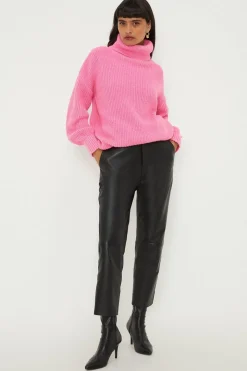 Longline Roll Neck Chunky Jumper