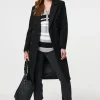 Longline Tailored Button Front Coat
