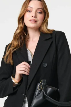 Longline Tailored Button Front Coat
